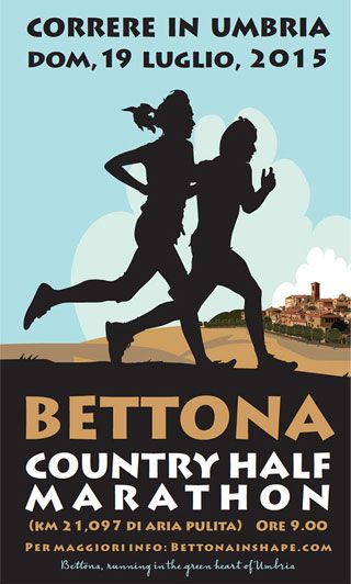 Bettona 2015 - Gleichzeitig mit „L'Umbria in un panino“ Bettona Country half marathon 2015