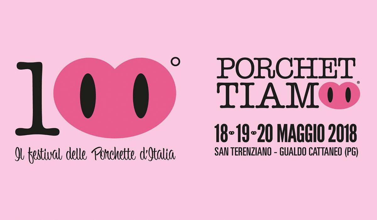 Porchettiamo 2018: das Festival der italienischen Porchetta in San Terenziano Umbrien Italien